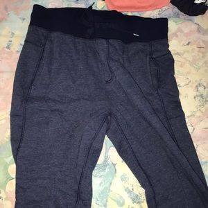 Blue athletic skinny leg pants